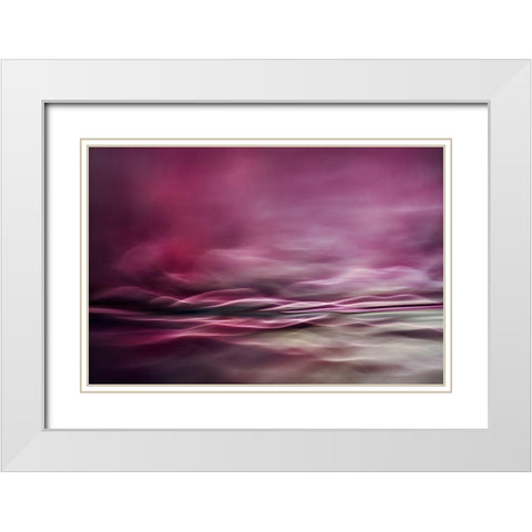 Water Colours White Modern Wood Framed Art Print with Double Matting by Marthinussen, Willy