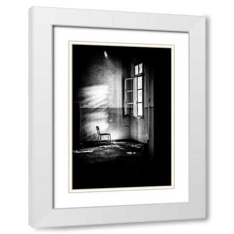 Speaks True-Who Speaks Shadows White Modern Wood Framed Art Print with Double Matting by Milovich, Traven