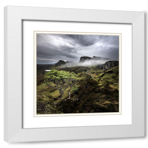 Quirange White Modern Wood Framed Art Print with Double Matting by Thorberntsson, Claes