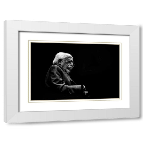 Jazz White Modern Wood Framed Art Print with Double Matting by Simoes, Goncalo