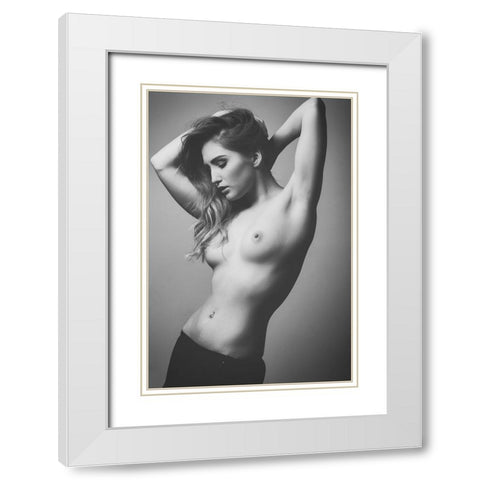 HeavenS Dead White Modern Wood Framed Art Print with Double Matting by J Dennis, Darryl