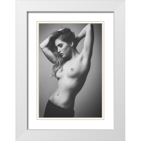 HeavenS Dead White Modern Wood Framed Art Print with Double Matting by J Dennis, Darryl