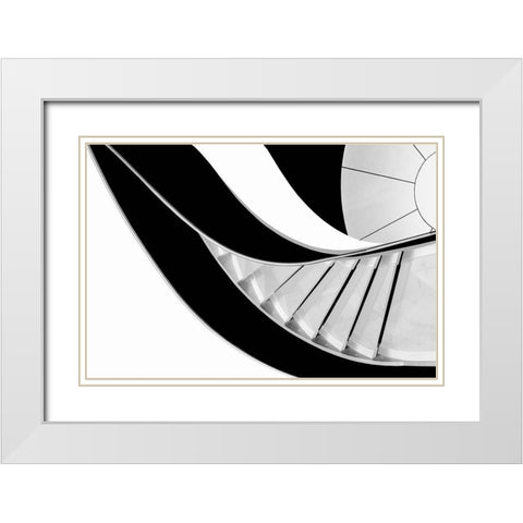 Stairway To Heaven White Modern Wood Framed Art Print with Double Matting by Correia, Rui