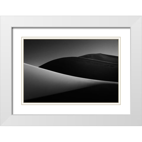 Dune Iii. White Modern Wood Framed Art Print with Double Matting by Kravanja, Jure