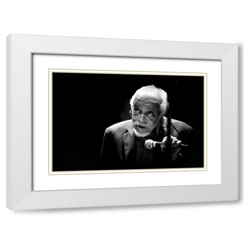 Jazz White Modern Wood Framed Art Print with Double Matting by Simoes, Goncalo