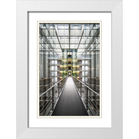 Untitled White Modern Wood Framed Art Print with Double Matting by Brosdau, Benjamin