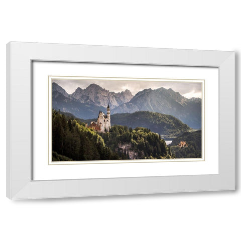 The Two Castles White Modern Wood Framed Art Print with Double Matting by Wonisch, Andreas