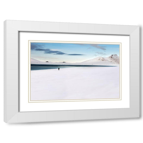 Lost In Iceland White Modern Wood Framed Art Print with Double Matting by Luca, Liloni