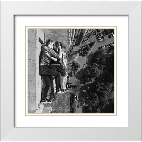 Requiem For A Dream White Modern Wood Framed Art Print with Double Matting by Aleksey, Panteleev