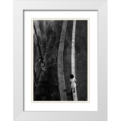 Lost White Modern Wood Framed Art Print with Double Matting by Drigny, Eric
