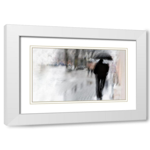The Observer White Modern Wood Framed Art Print with Double Matting by Claes, Gilbert