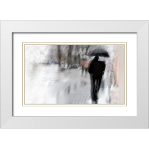 The Observer White Modern Wood Framed Art Print with Double Matting by Claes, Gilbert