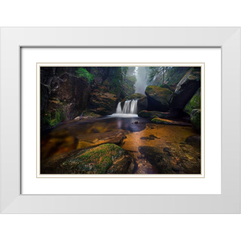 River Tales White Modern Wood Framed Art Print with Double Matting by Stoszko, Lucjan