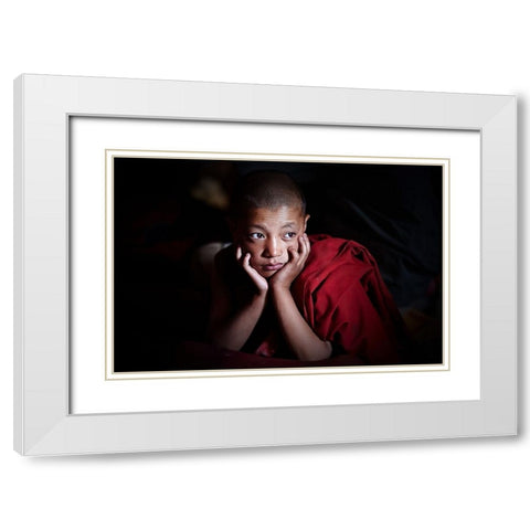 Will Be My Life? White Modern Wood Framed Art Print with Double Matting by Pandolfini, Sergio