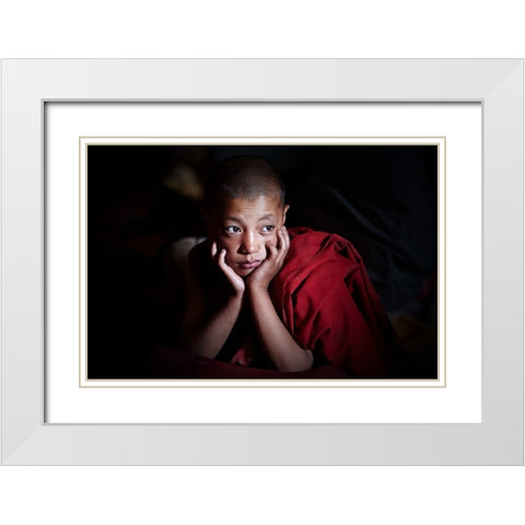 Will Be My Life? White Modern Wood Framed Art Print with Double Matting by Pandolfini, Sergio