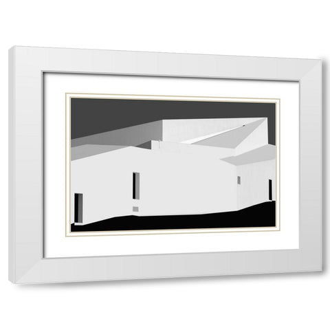 Doors And Windows White Modern Wood Framed Art Print with Double Matting by Azevedo, Olavo
