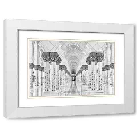 Kind Of Symmetry White Modern Wood Framed Art Print with Double Matting by Schilbe, Stefan