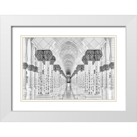 Kind Of Symmetry White Modern Wood Framed Art Print with Double Matting by Schilbe, Stefan