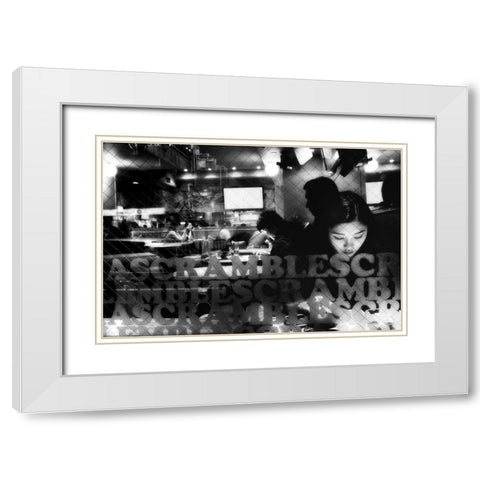 Cafe White Modern Wood Framed Art Print with Double Matting by Suzuki, Tatsuo