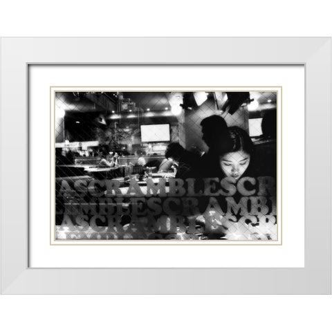 Cafe White Modern Wood Framed Art Print with Double Matting by Suzuki, Tatsuo