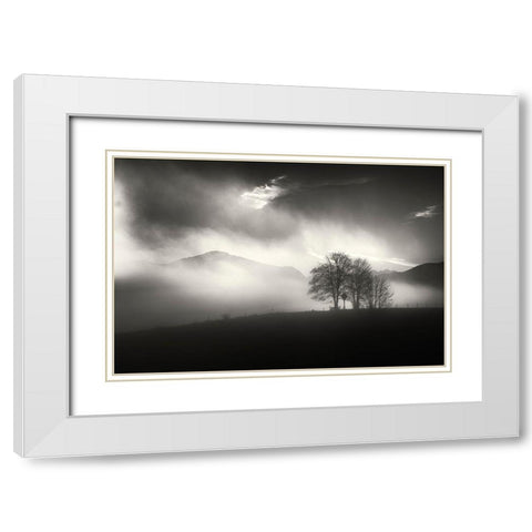 Morning Mood White Modern Wood Framed Art Print with Double Matting by Pauli, Nina
