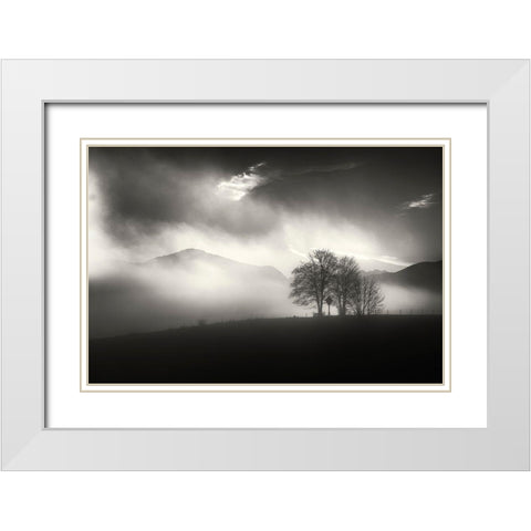Morning Mood White Modern Wood Framed Art Print with Double Matting by Pauli, Nina