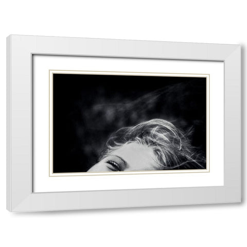 A Breeze Of Happiness White Modern Wood Framed Art Print with Double Matting by Flour, Piet
