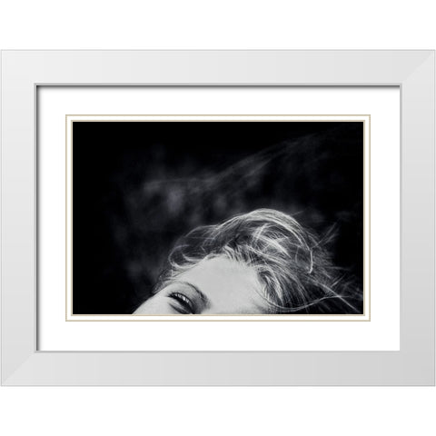A Breeze Of Happiness White Modern Wood Framed Art Print with Double Matting by Flour, Piet