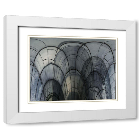 Cobweb Cathedral White Modern Wood Framed Art Print with Double Matting by Vangindertael, Luc