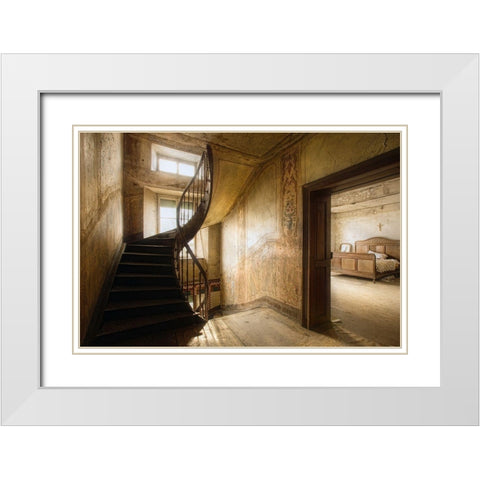 Untitled White Modern Wood Framed Art Print with Double Matting by Boomsma, Paul