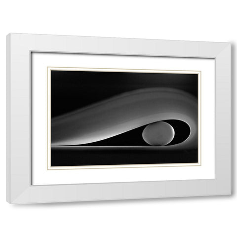The Egg White Modern Wood Framed Art Print with Double Matting by Azevedo, Olavo