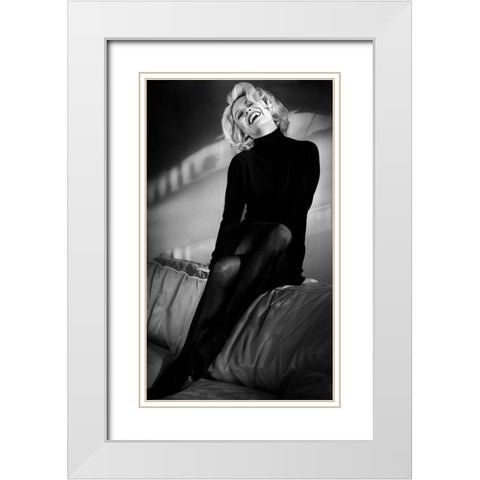 My Day With Marilyn .... White Modern Wood Framed Art Print with Double Matting by Peter Muller Photography