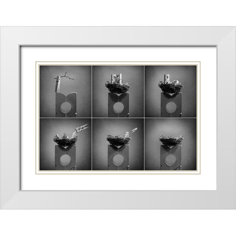 The Nest White Modern Wood Framed Art Print with Double Matting by Ivanova, Victoria