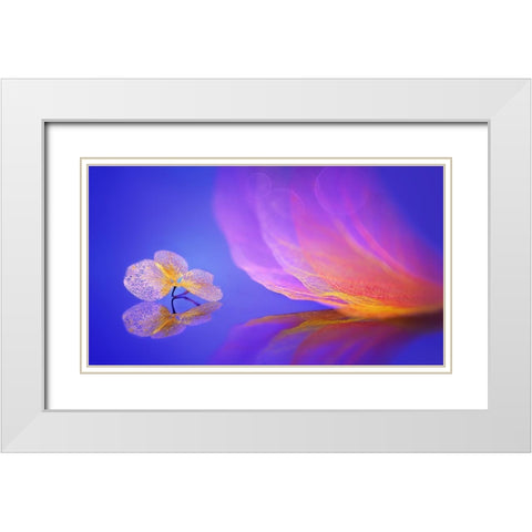 Dream White Modern Wood Framed Art Print with Double Matting by Pan, Sophie