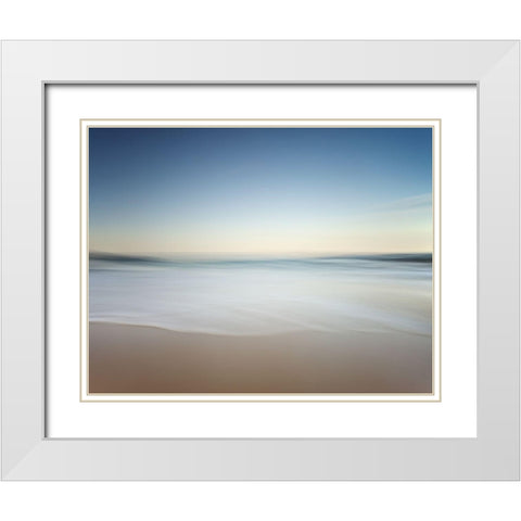 Soft Solitude White Modern Wood Framed Art Print with Double Matting by Pascual Buye, Santiago