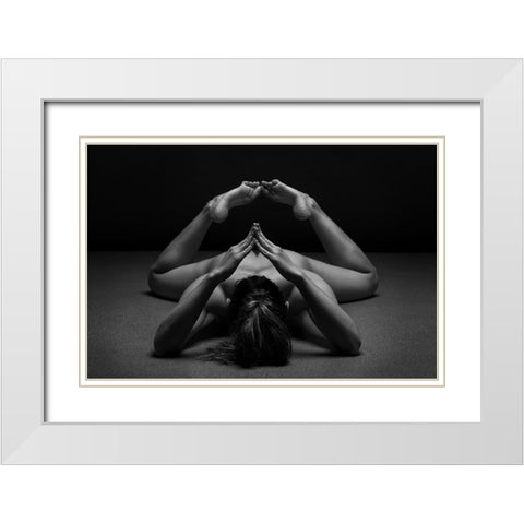 Bodyscape White Modern Wood Framed Art Print with Double Matting by Belovodchenko, Anton