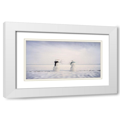 You And I White Modern Wood Framed Art Print with Double Matting by Kuiper, Leonie