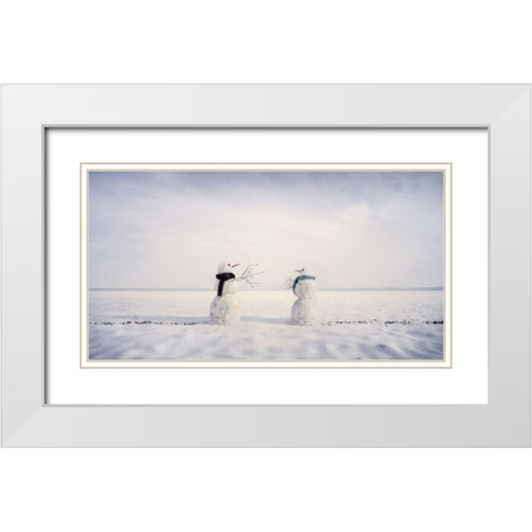 You And I White Modern Wood Framed Art Print with Double Matting by Kuiper, Leonie