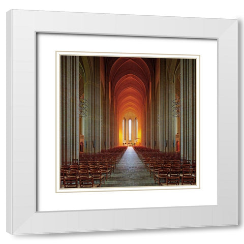 Holy Light White Modern Wood Framed Art Print with Double Matting by Fleckenstein, Martin