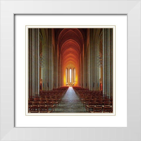 Holy Light White Modern Wood Framed Art Print with Double Matting by Fleckenstein, Martin