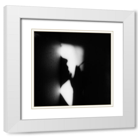 Hieroglyph Of Loneliness White Modern Wood Framed Art Print with Double Matting by Hakhverdyan, Lilianna