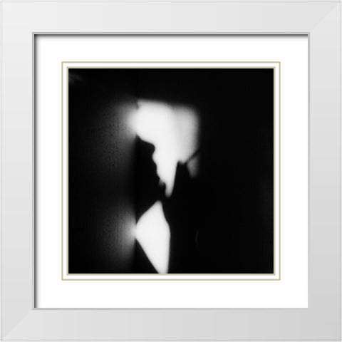 Hieroglyph Of Loneliness White Modern Wood Framed Art Print with Double Matting by Hakhverdyan, Lilianna