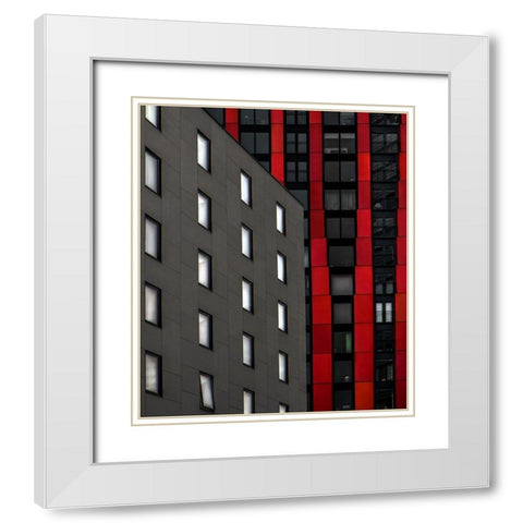 Partnership White Modern Wood Framed Art Print with Double Matting by Claes, Gilbert