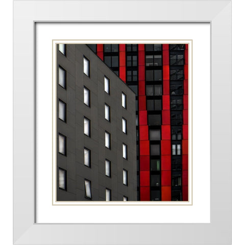 Partnership White Modern Wood Framed Art Print with Double Matting by Claes, Gilbert