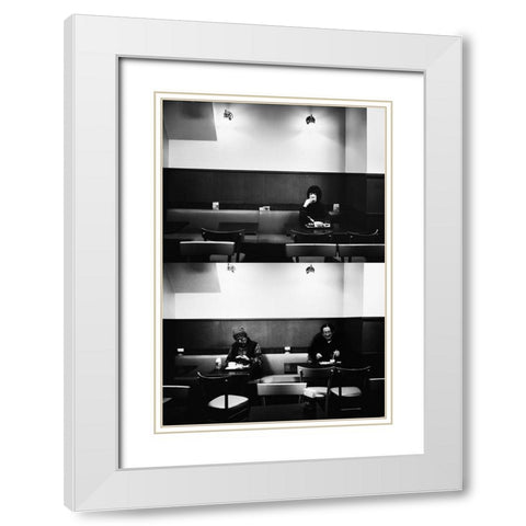 Cafe White Modern Wood Framed Art Print with Double Matting by Suzuki, Tatsuo