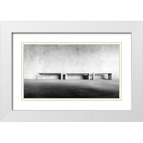Welkenraedt Funeral Centre White Modern Wood Framed Art Print with Double Matting by Pixxelpark