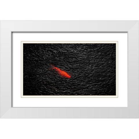 Untitled White Modern Wood Framed Art Print with Double Matting by Pour Khoshamouz, Saman