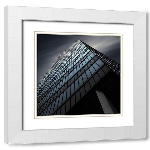 Pole Building White Modern Wood Framed Art Print with Double Matting by Claes, Gilbert