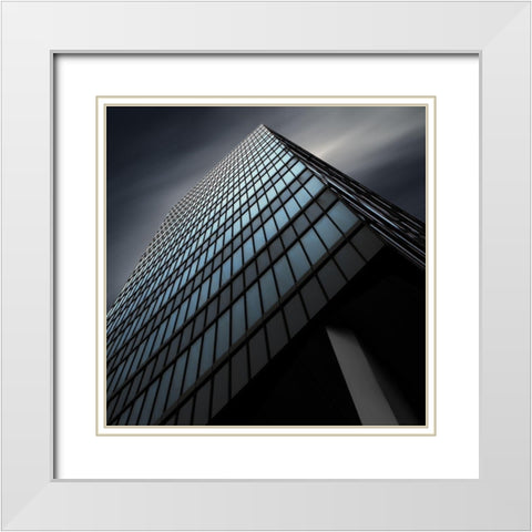 Pole Building White Modern Wood Framed Art Print with Double Matting by Claes, Gilbert