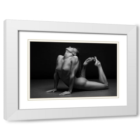 Bodyscape White Modern Wood Framed Art Print with Double Matting by Belovodchenko, Anton